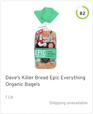Dave's Killer Bread Epic Everything Organic Bagels Nutrition and Ingredients