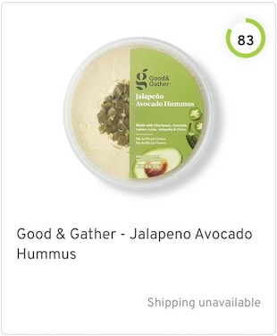 Good & Gather Jalapeno Avocado Hummus Nutrition and Ingredients