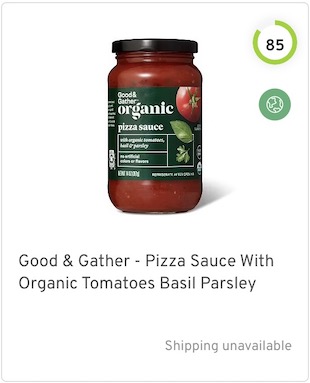 Good & Gather - Pizza Sauce With Organic Tomatoes Basil Parsley Nutrition and Ingredients