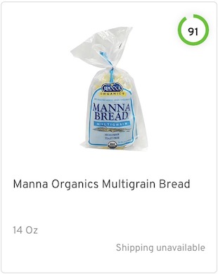 Manna Organics Multigrain Bread Nutrition and Ingredients