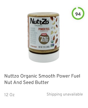 Nuttzo Organic Smooth Power Fuel Nut And Seed Butter Nutrition and Ingredients