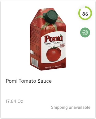 Pomi Tomato Sauce Nutrition and Ingredients