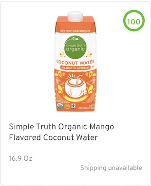 Simple Truth Organic Mango Flavored Coconut Water Nutrition and Ingredients