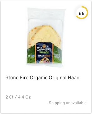 Stone Fire Organic Original Naan Nutrition and Ingredients
