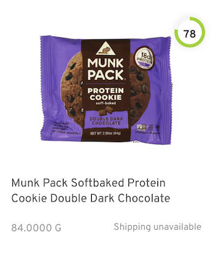Munk Pack Softbaked Protein Cookie Double Dark Chocolate Nutrition and Ingredients
