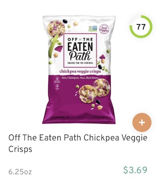 Off The Eaten Path Chickpea Veggie Crisps Nutrition and Ingredients