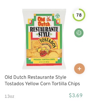 Old Dutch Restaurante Style Tostados Yellow Corn Tortilla Chips