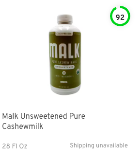 Malk Unsweetened Pure Cashewmilk