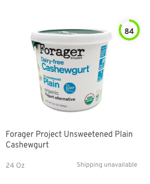 Forager Project Unsweetened Plain Cashewgurt