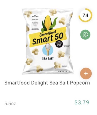 Smartfood Delight Sea Salt Popcorn Nutrition and Ingredients