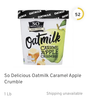 So Delicious Oatmilk Caramel Apple Crumble Nutrition and Ingredients