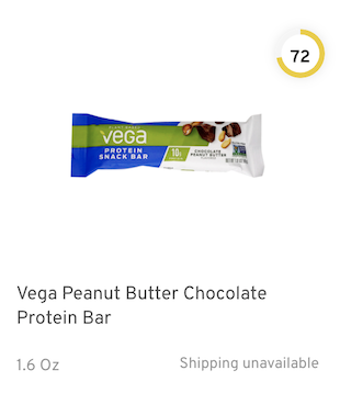 Vega Peanut Butter Chocolate Protein Bar Nutrition and Ingredients