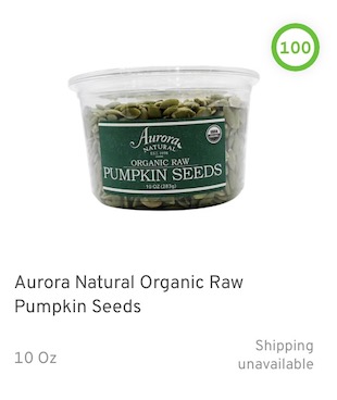 Aurora Natural Organic Raw Pumpkin Seeds