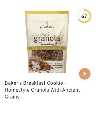 Baker's Breakfast Cookie - Homestyle Granola With Ancient Grains Nutrition and Ingredients