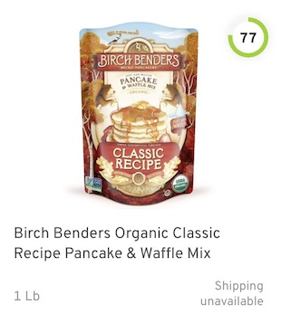 Birch Benders Organic Classic Recipe Pancake & Waffle Mix Nutrition and Ingredients