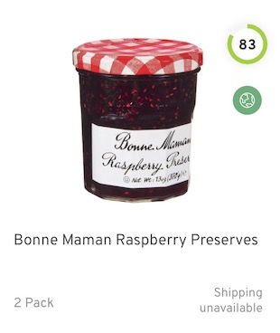 Bonne Maman Raspberry Preserves Nutrition and Ingredients