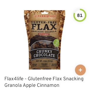 Flax4life - Glutenfree Flax Snacking Granola Apple Cinnamon Nutrition and Ingredients