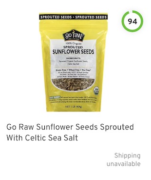 Go Raw Sunflower Seeds Sprouted With Celtic Sea Salt