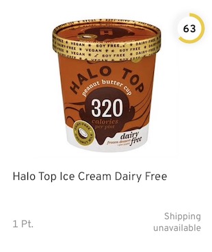 Halo Top Ice Cream Dairy Free Nutrition and Ingredients
