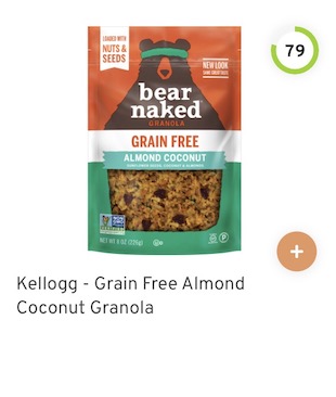 Kellogg - Grain Free Almond Coconut Granola Nutrition and Ingredients