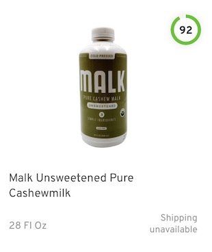 Malk Unsweetened Pure Cashewmilk