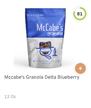 Mccabe's Granola Delta Blueberry Nutrition and Ingredients
