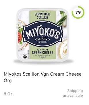 Miyokos Scallion Vegan Cream Cheese Nutrition and Ingredients