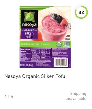 Nasoya Organic Silken Tofu Nutrition and Ingredients