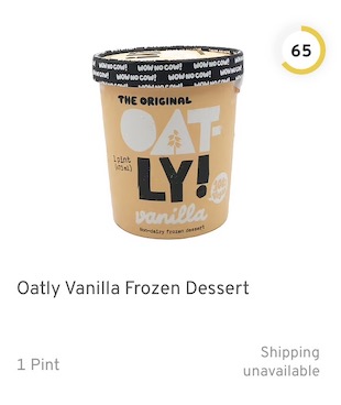 Oatly Vanilla Frozen Dessert Nutrition and Ingredients