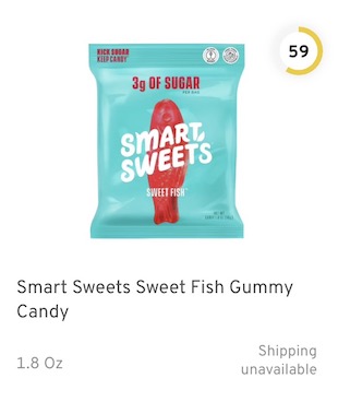 Smart Sweets Sweet Fish Gummy Candy Nutrition and Ingredients