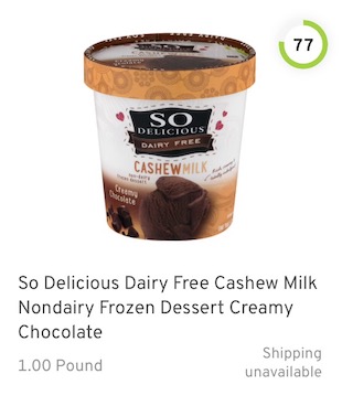 So Delicious Chocolate Non-Dairy Frozen Dessert Nutrition and Ingredients