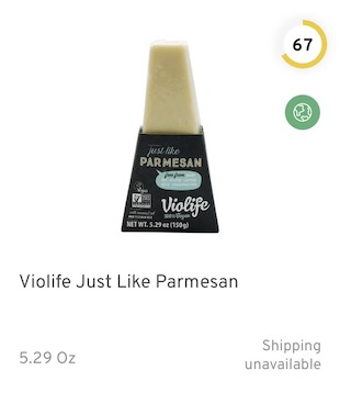 Violife Just Like Parmesan Nutrition and Ingredients