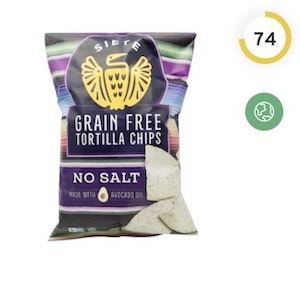 Siete Family Foods Grain Free No Salt Tortilla Chips With Avocado Oil Nutrition and Ingredients