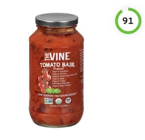 The Vine Organic Marinara Sauce Original Nutrition and Ingredients