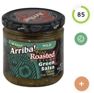Arriba Salsa Green Fire Roasted Mexican Mild Jar Nutrition and Ingredients