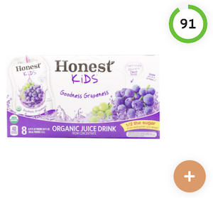 Honest Kids Goodness Grapeness Nutrition and Ingredients