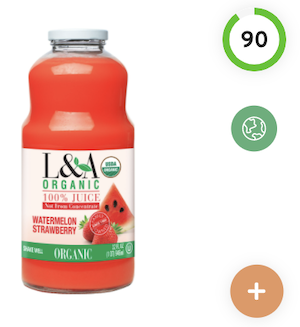 L&A Organic 100% Juice Nutrition and Ingredients