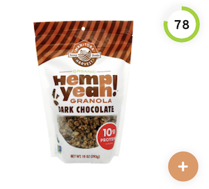 Manitoba Harvest Organic Dark Chocolate Hemp Yeah Granola Nutrition and Ingredients