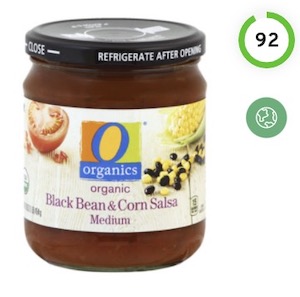 O Organics Organic Salsa Medium Black Bean & Corn Jar Nutrition and Ingredients