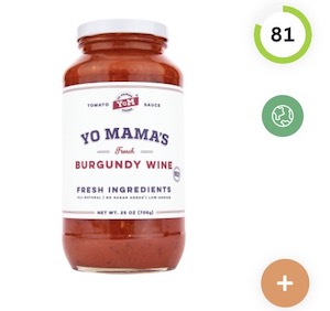 Yo Mama's Foods Keto Burgundy Wine Pasta Sauce No Sugar Added Low Carb Nutrition and Ingredients
